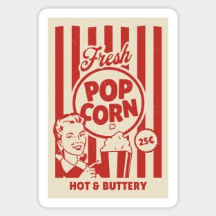 Fresh Popcorn Sign Costume for Halloween Funny Retro Vintage Sticker